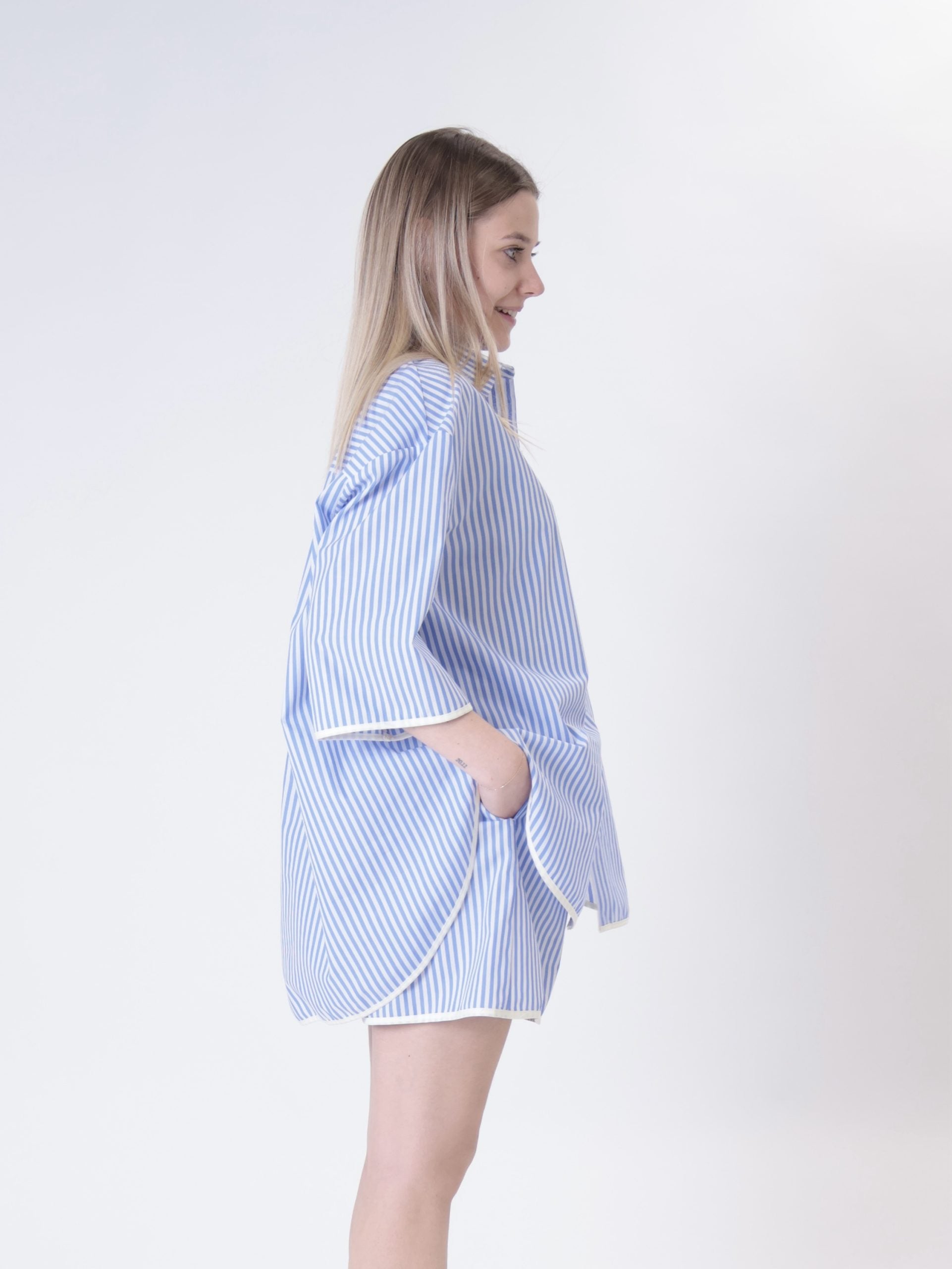 Camicia Rebi bianco/celeste