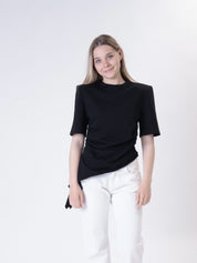 T-shirt pizzicata nera
