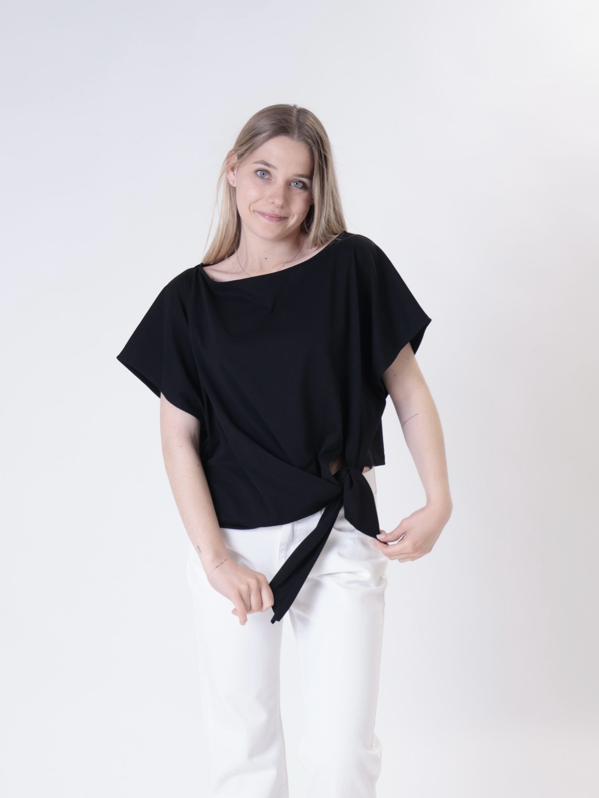 T-shirt nodo nera