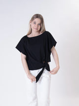 T-shirt nodo nera