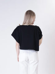 T-shirt nodo nera