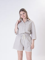 Vanilla checkered wing shirt