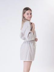 Vanilla square print shorts