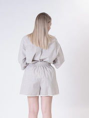 Vanilla square print shorts