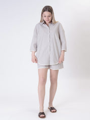 Vanilla square print shorts