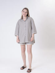 Ali checkered brown shirt