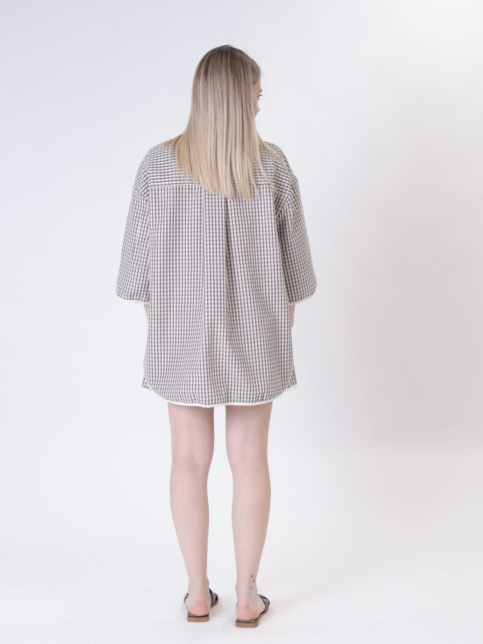 Ali checkered brown shirt