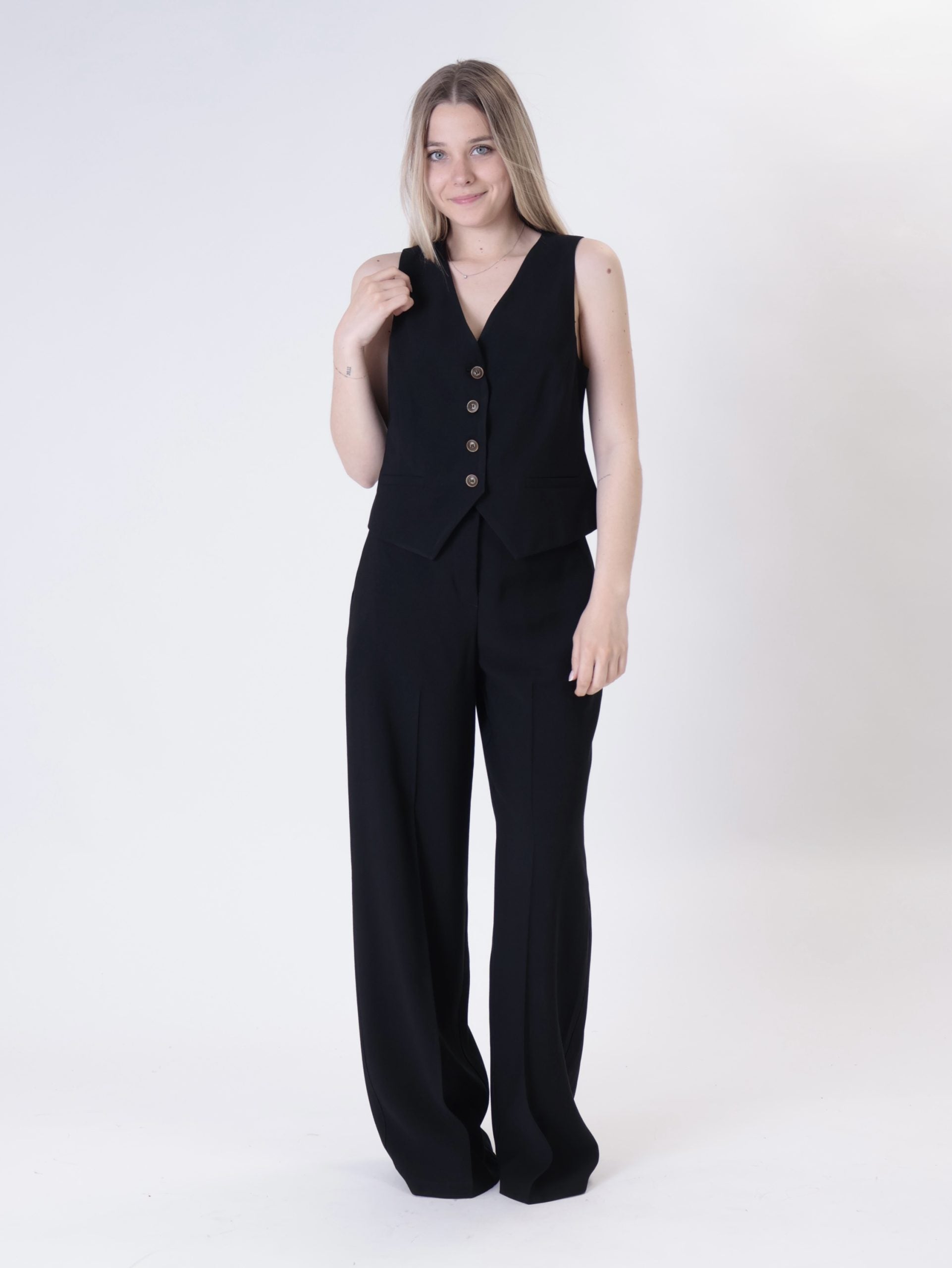 Black waistcoat + trousers set