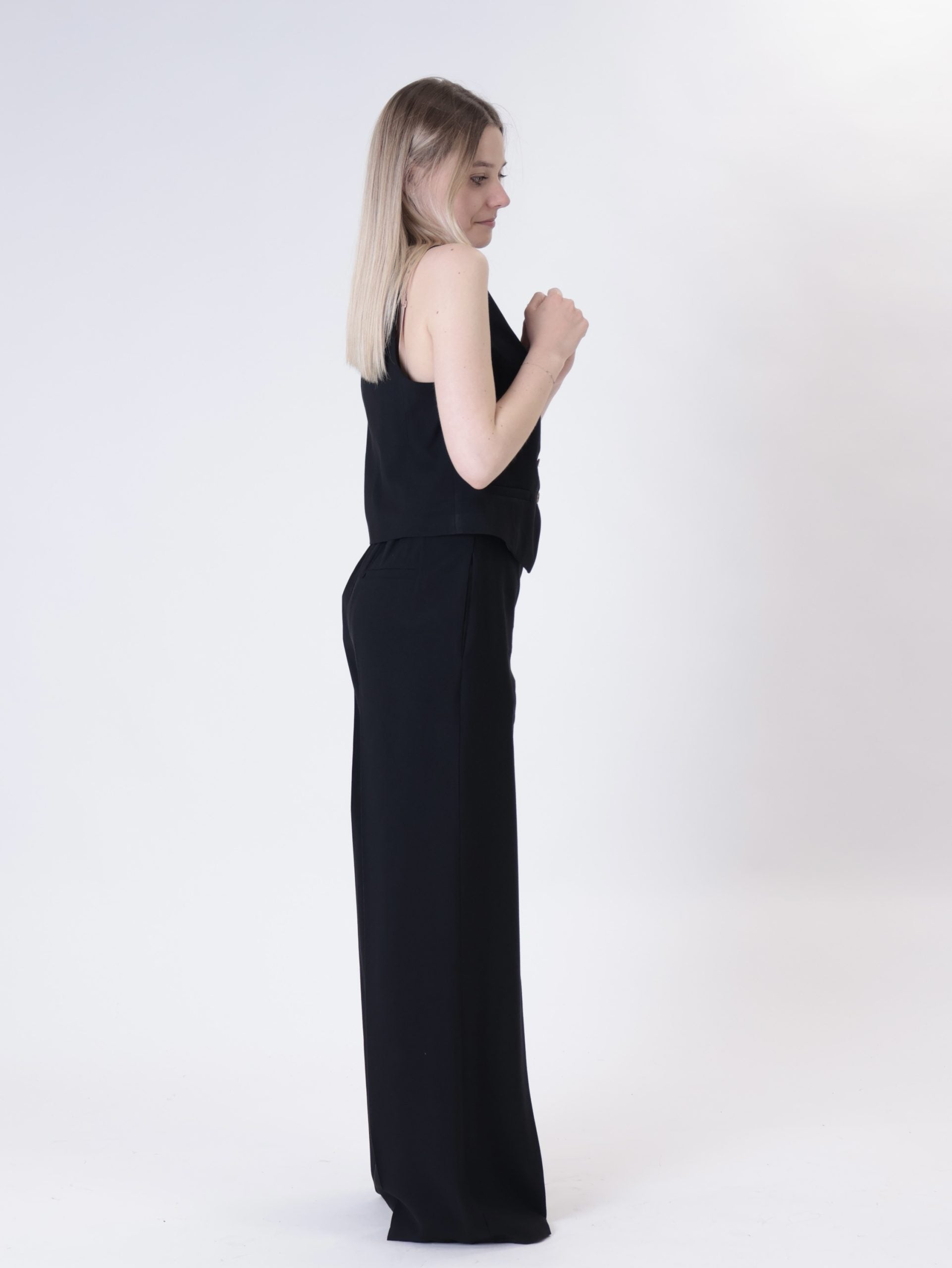 Black waistcoat + trousers set