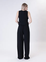 Black waistcoat + trousers set