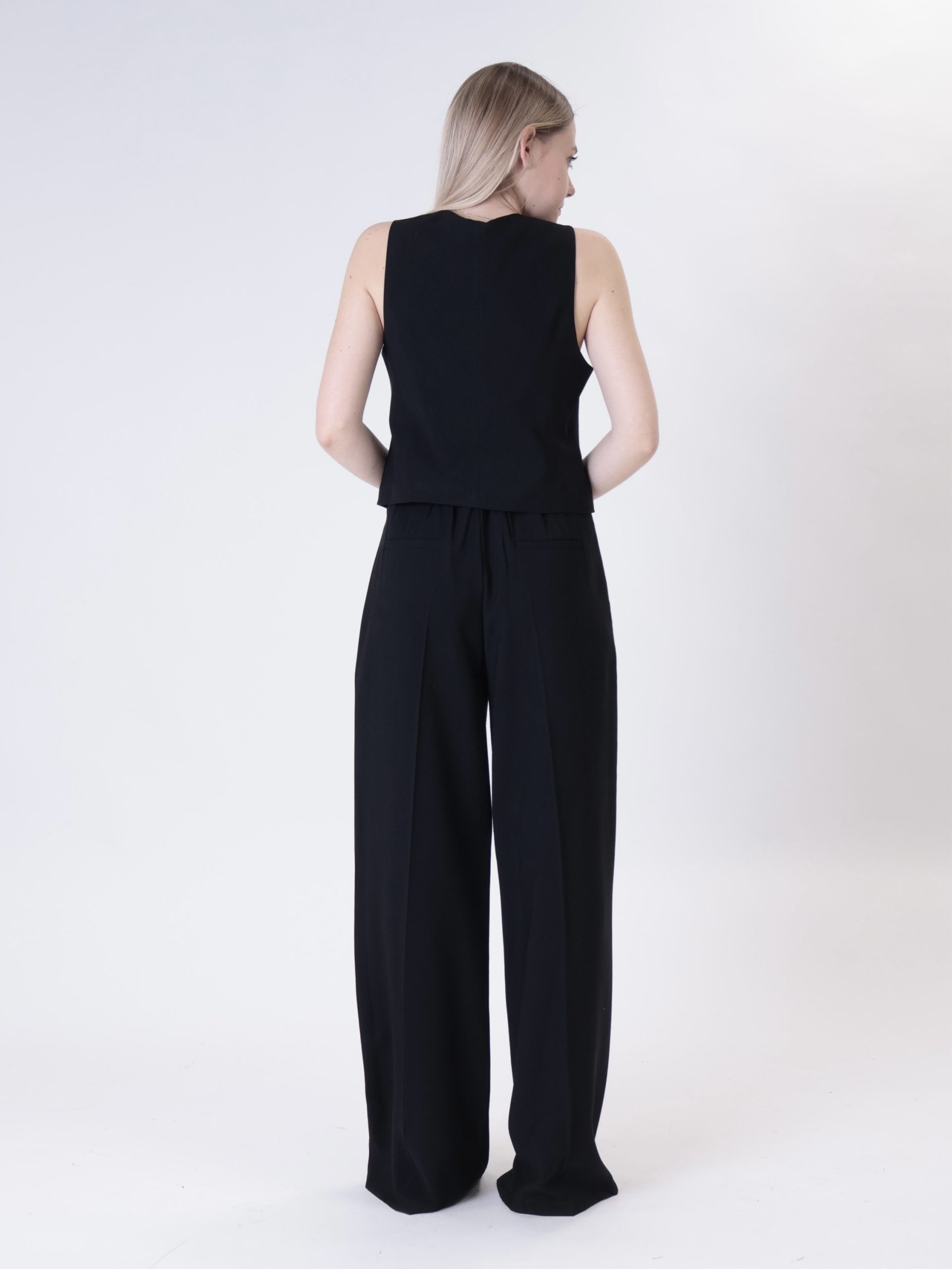 Black waistcoat + trousers set
