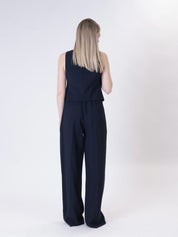 Vest + blue pants set