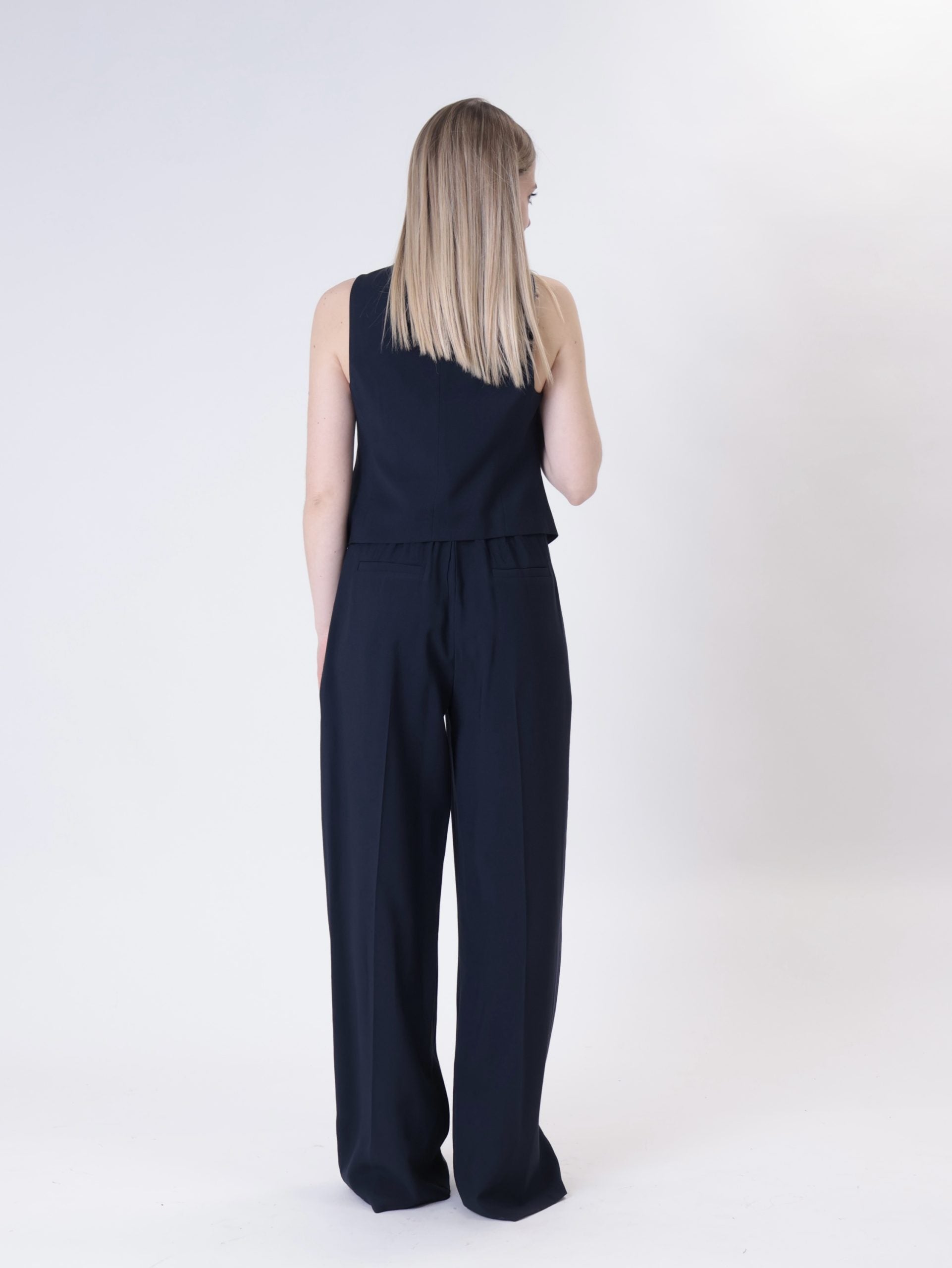 Vest + blue pants set