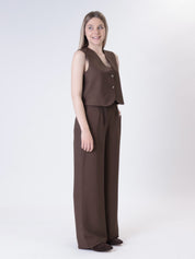 Dark brown trousers