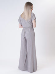 Pantalone mille righe moro/bianco