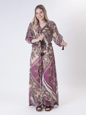 Patterned wine shirt