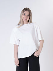 T-shirt spalla imbottita bianco