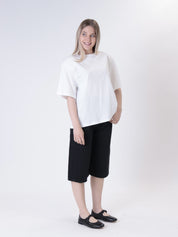 T-shirt spalla imbottita bianco