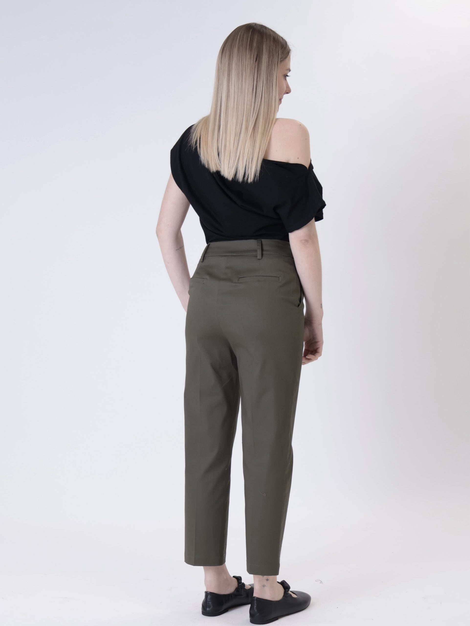 Women's military cigarette trousers