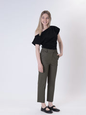 Women's military cigarette trousers