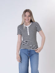 T-shirt bottoni riga (colori all'interno)