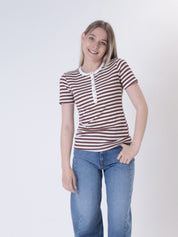 T-shirt bottoni riga (colori all'interno)
