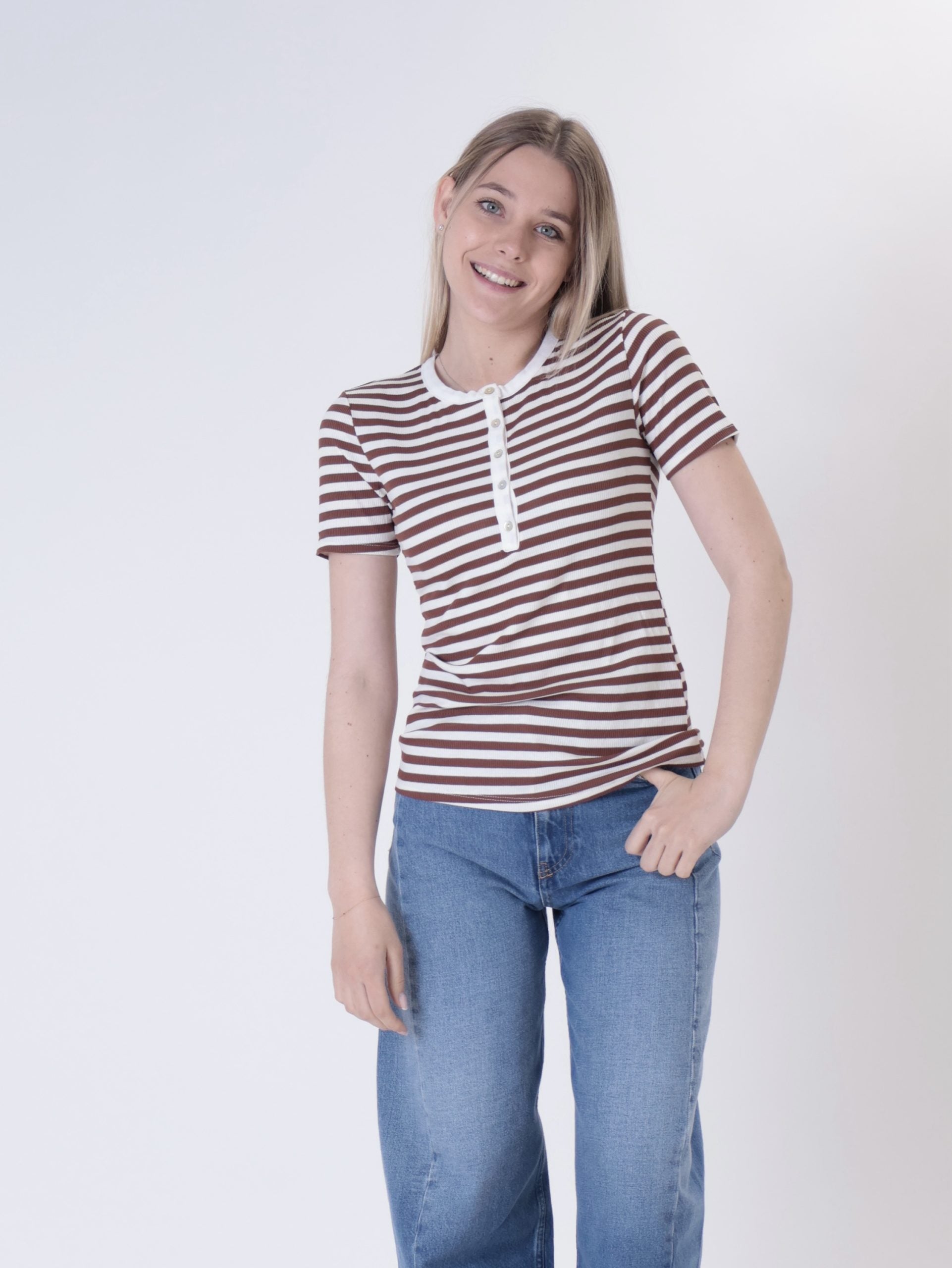 T-shirt bottoni riga (colori all'interno)