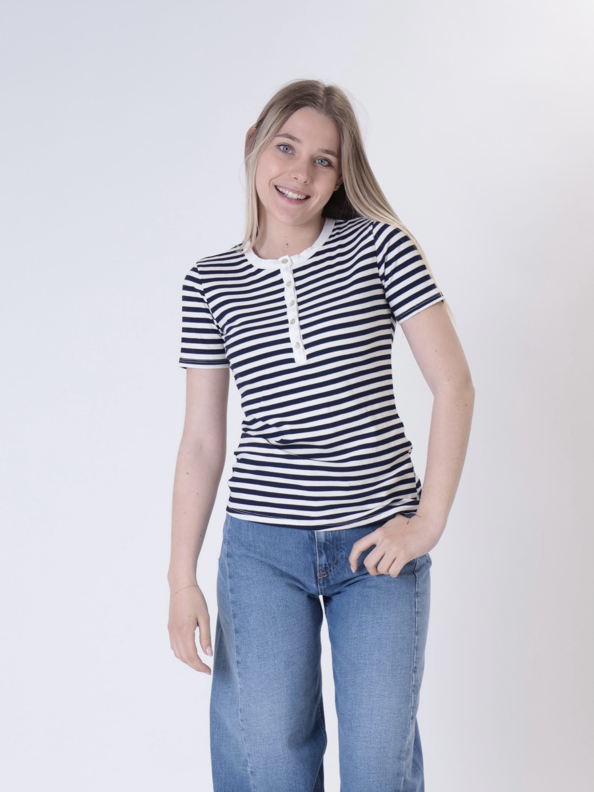 T-shirt bottoni riga (colori all'interno)