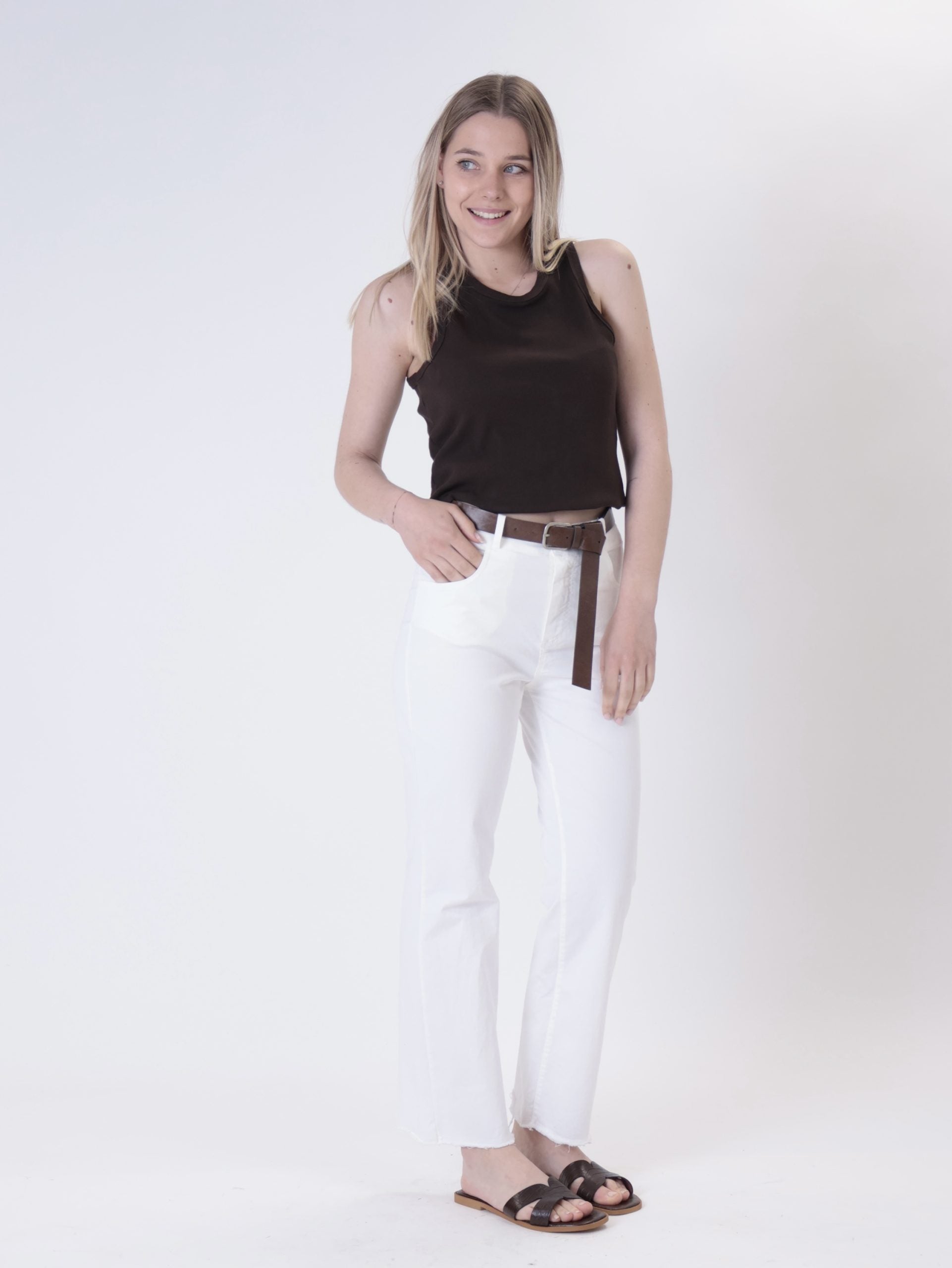 Pantalone trombetta latte