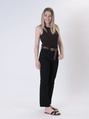 Pantalone trombetta nero