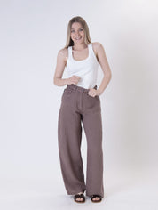 Beautiful pure linen chocolate trousers (XXS M PRE-ORDER 12/06)