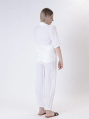 Giacca m/m puro lino bianco