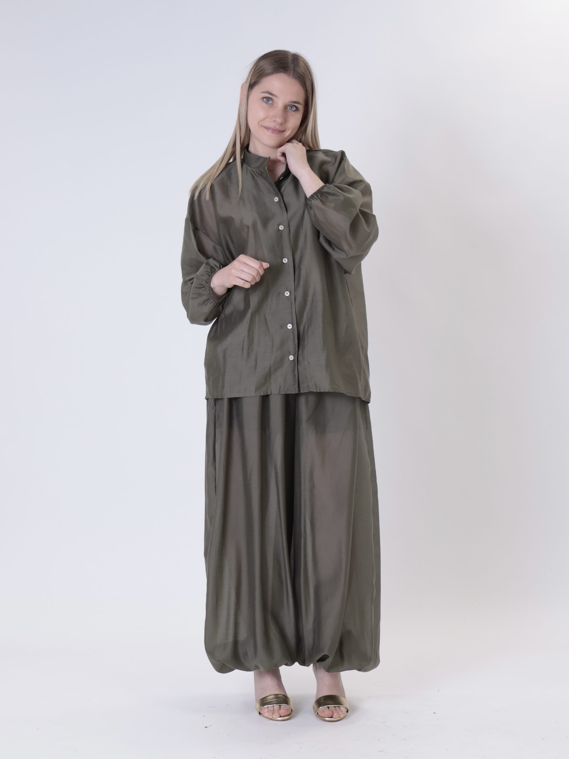 Shirt elasticated sleeve military Florence