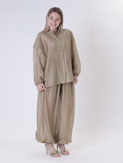 Camicia manica elastico firenze sabbia
