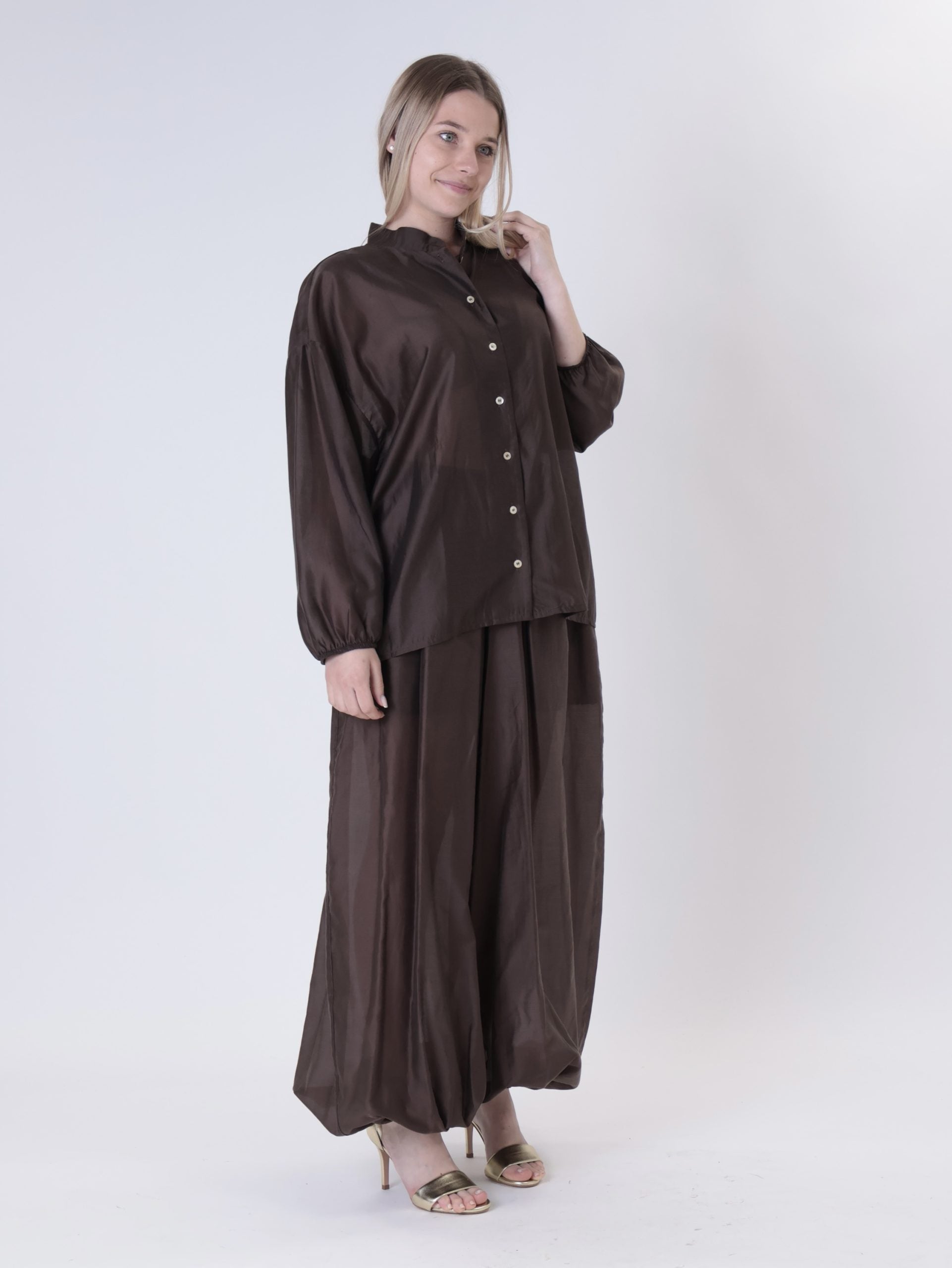 Camicia manica elastico firenze moro