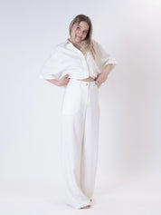 Pantalone tencel bianco