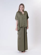 Military 100% viscose blouse