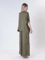 Military 100% viscose blouse