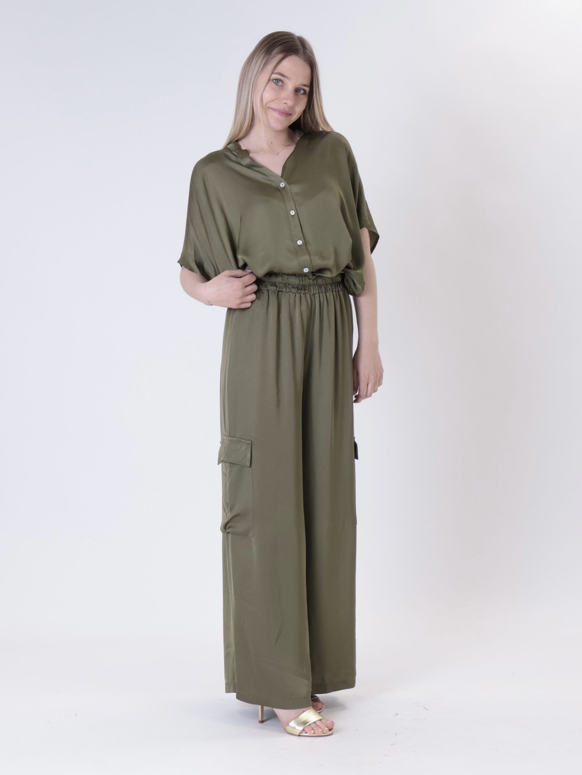 Military 100% viscose blouse