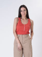 Ribbed henley tank top (colors inside)