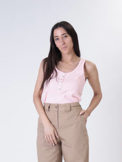Ribbed henley tank top (colors inside)