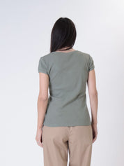 Grandad deep-neck T-shirt (colours inside)