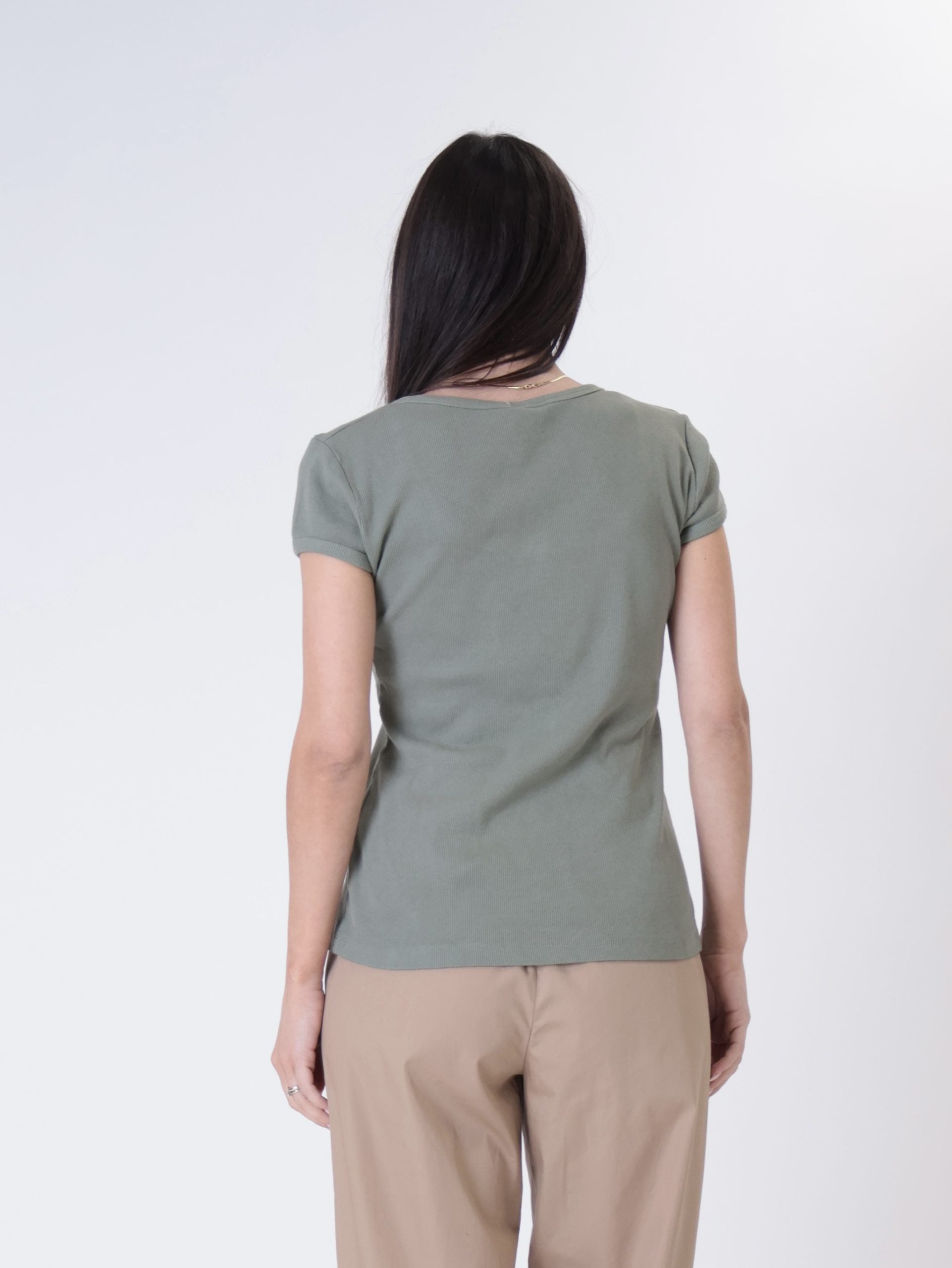 Grandad deep-neck T-shirt (colours inside)