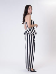 Top bandeau lady black/white