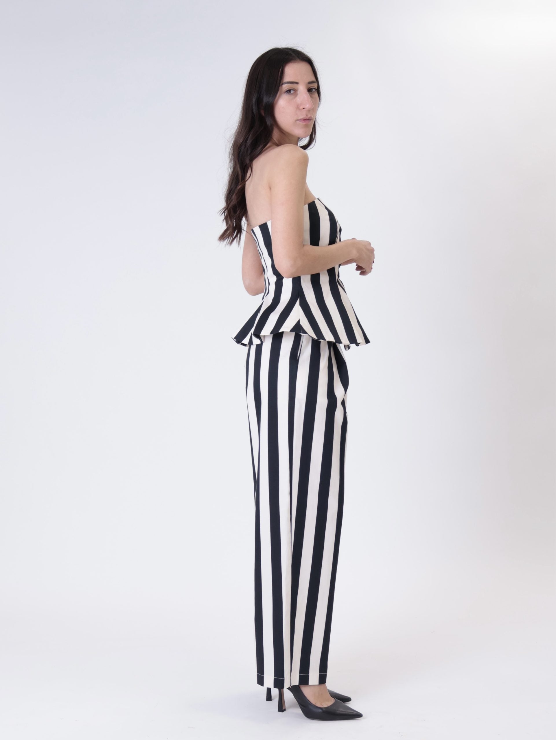 Top bandeau lady black/white