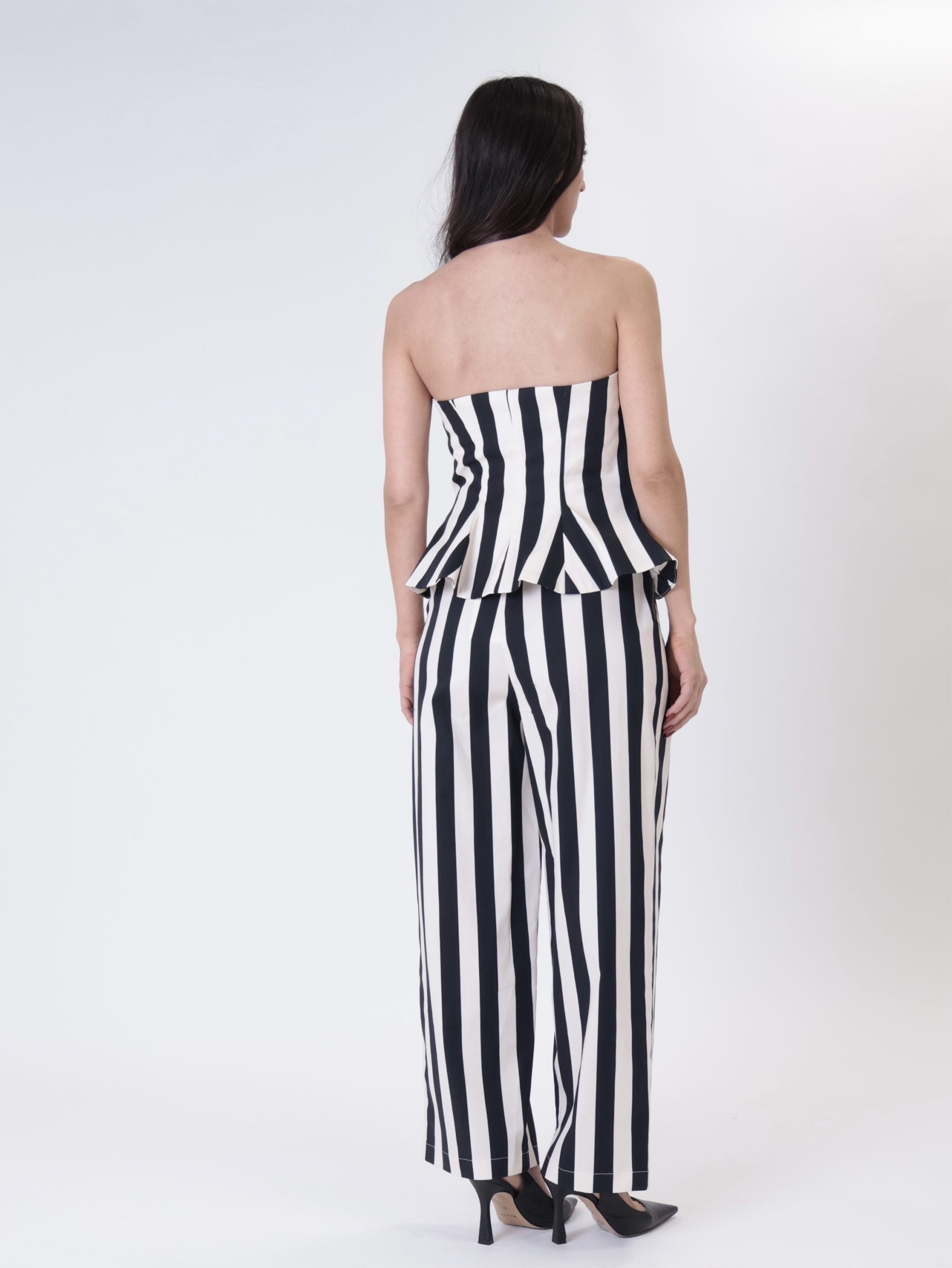 Top bandeau lady black/white