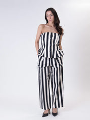 Top bandeau lady black/white
