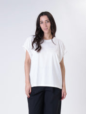 T-shirt manica elastico bianca