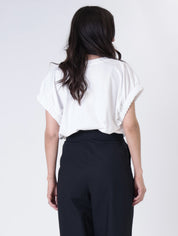 T-shirt manica elastico bianca