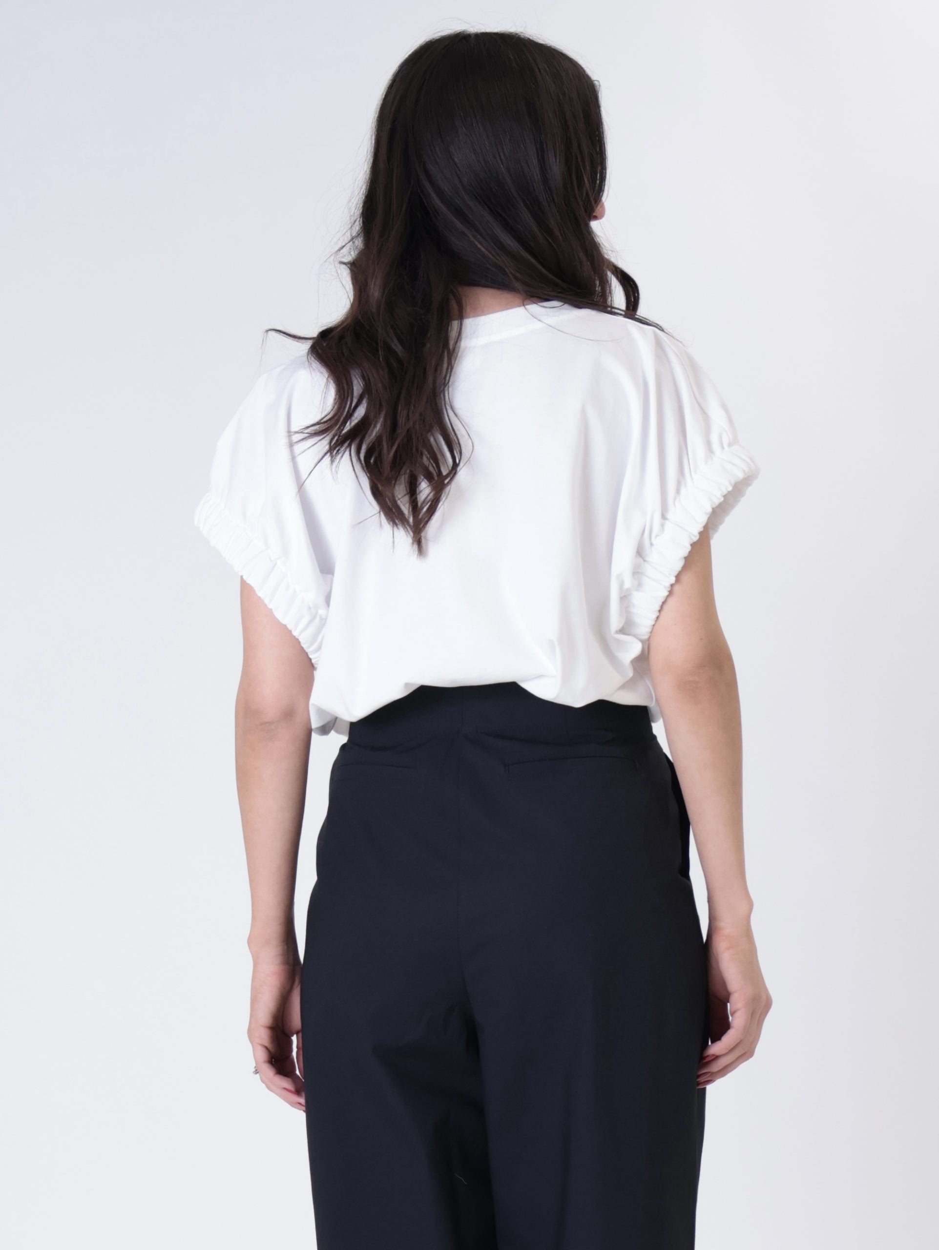 T-shirt manica elastico bianca